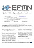Foresight Brief No. 047 Quebec S+T Development Based on Social Needs